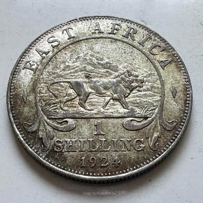 🌹外币初藏🌹🐯2025年第147场  每周二四六晚8️⃣点 接代拍 - 英属东非1924年1先令银币