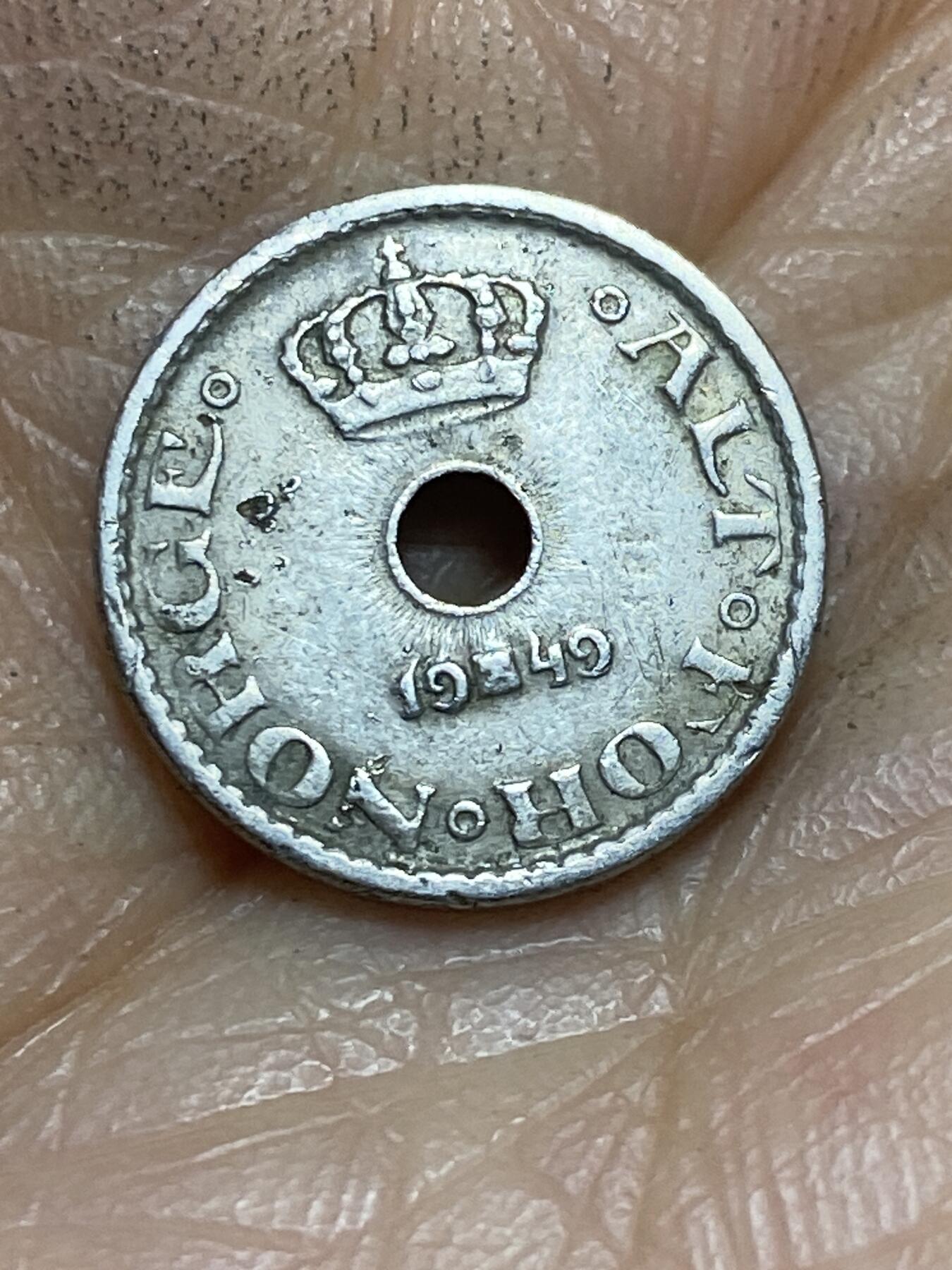 2026年第一场(总第一百七十场）外国好品散币场(免佣金) 挪威🇳🇴1949年10欧尔(哈康七世时期第三版)