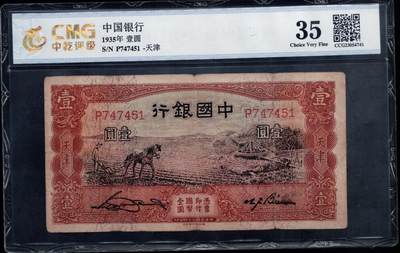 全场包邮10月19日晚19点民国裸币专场 - 中国银行壹圆马拉犁