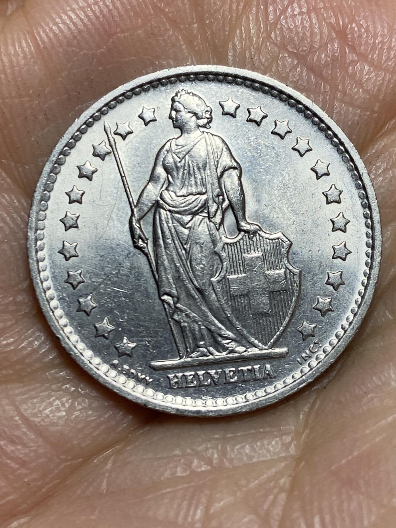 2026年第一场(总第一百七十场）外国好品散币场(免佣金) 原光好品–瑞士🇨🇭1970年1法郎(第二版，无标版)