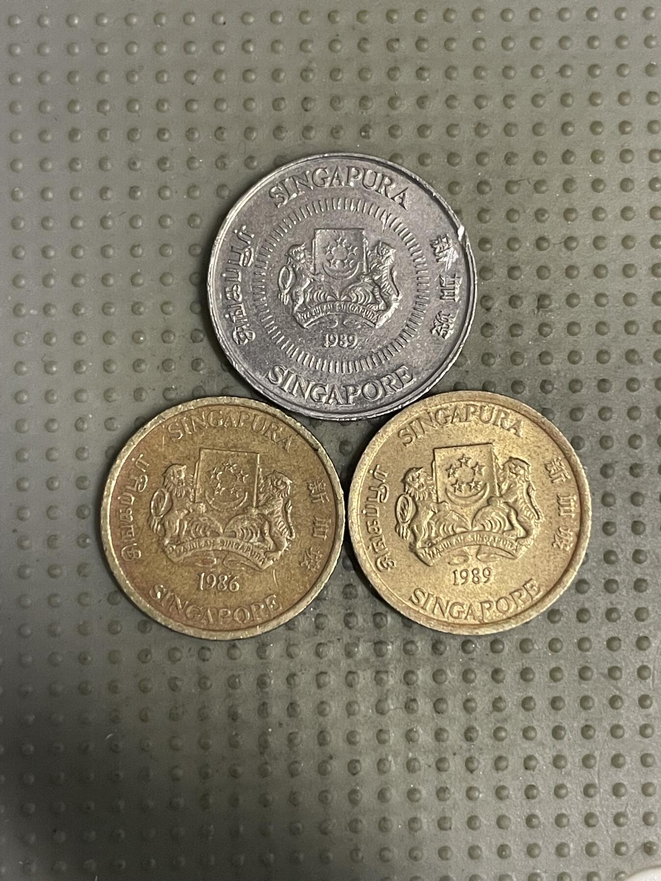 2025年第149场各国散币拍卖（总第149场） 新加坡高盾版3枚