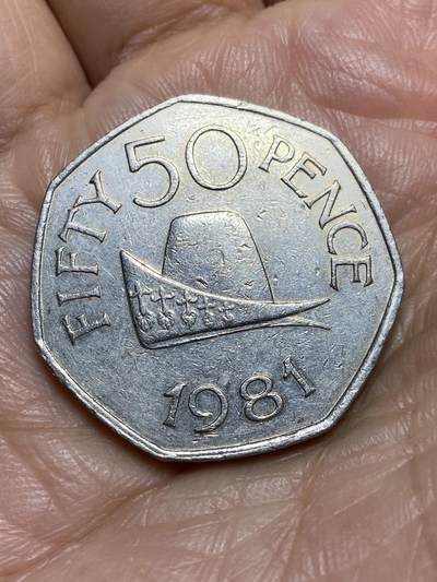 2026年第一场(总第一百七十场）外国好品散币场(免佣金) - 英属根西岛🇬🇬1981年50便士(伊丽莎白二世时期，十进制第二套)