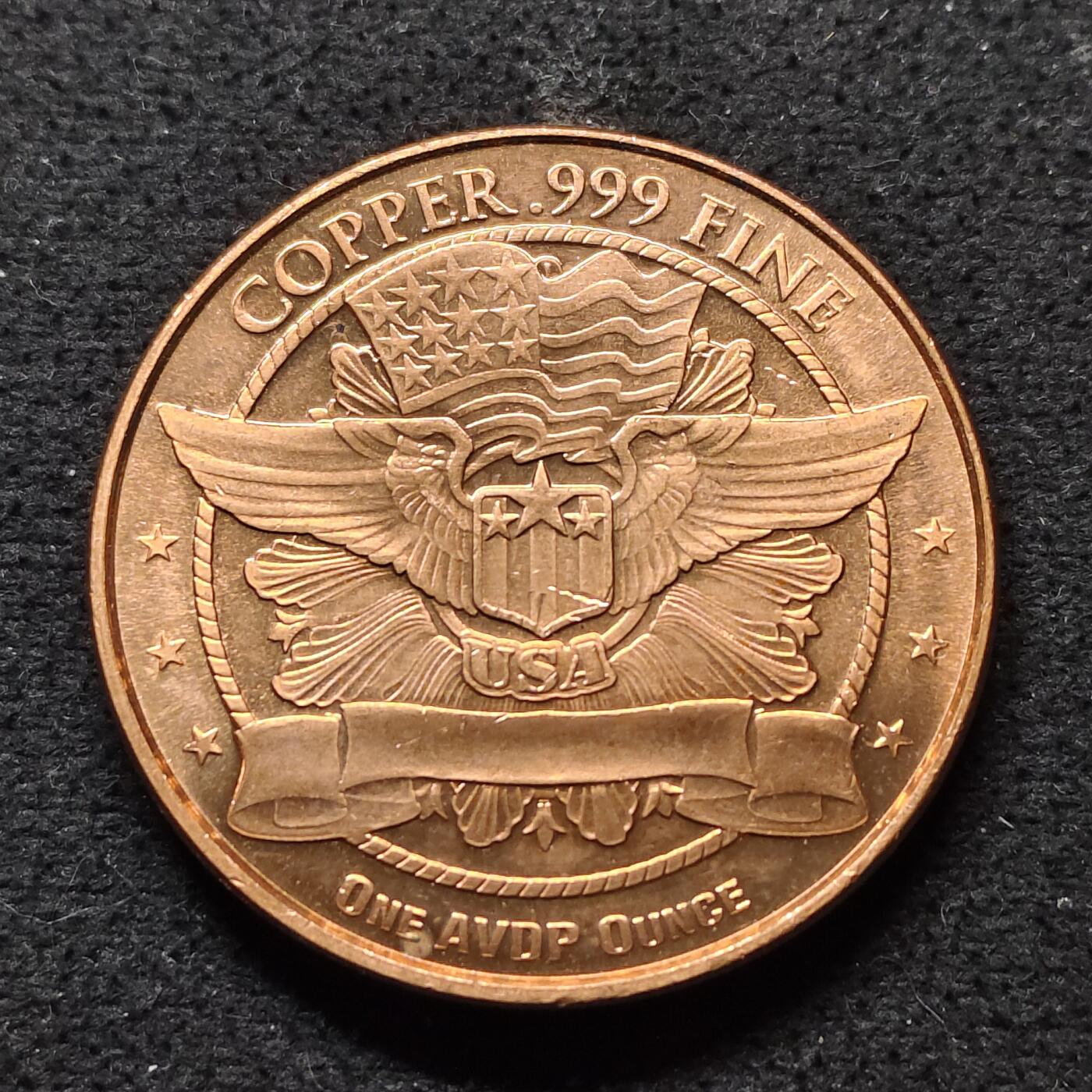 【全场包邮】纯粹捡漏拍490场（免费代拍第27场） 【纪念章】美国金融大鳄1盎司纯铜纪念章