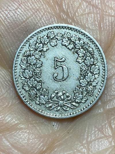 2026年第一场(总第一百七十场）外国好品散币场(免佣金) - 稀少早期年份–瑞士🇨🇭1888年5拉彭(第二版，B标伯尔尼造)