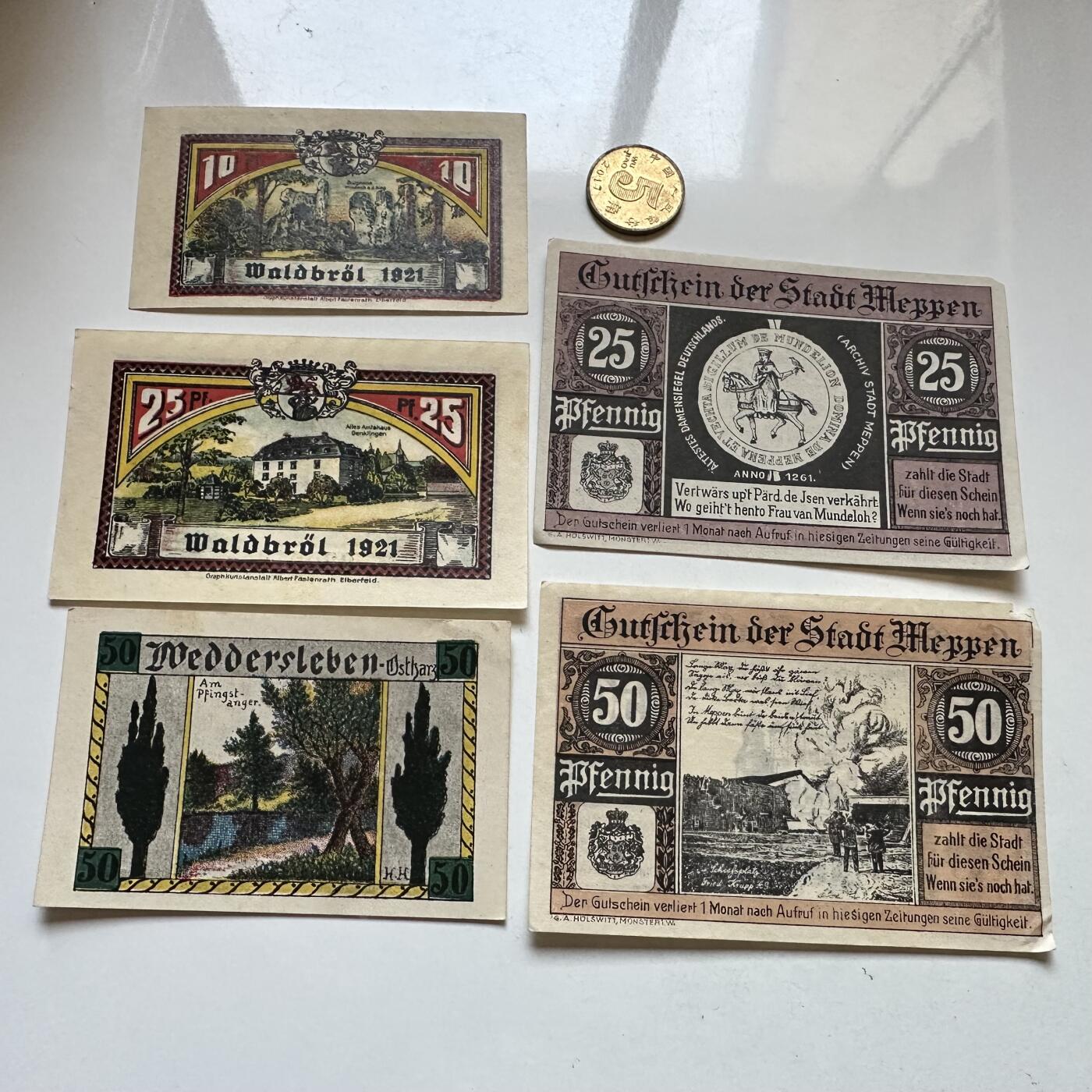 🌹外币初藏🌹🐯2025年第147场  每周二四六晚8️⃣点 接代拍 德国一战时期紧急币—20