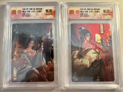 寸草不生拍卖 第十七期  - 神魔三国 魏武扬鞫苍之飞鸿 小乔  大乔 异画光刻 一对