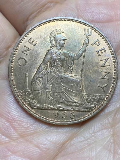 2026年第一场(总第一百七十场）外国好品散币场(免佣金) - 原光好品–英国🇬🇧1966年1便士(伊丽莎白二世青年桂冠第二版)