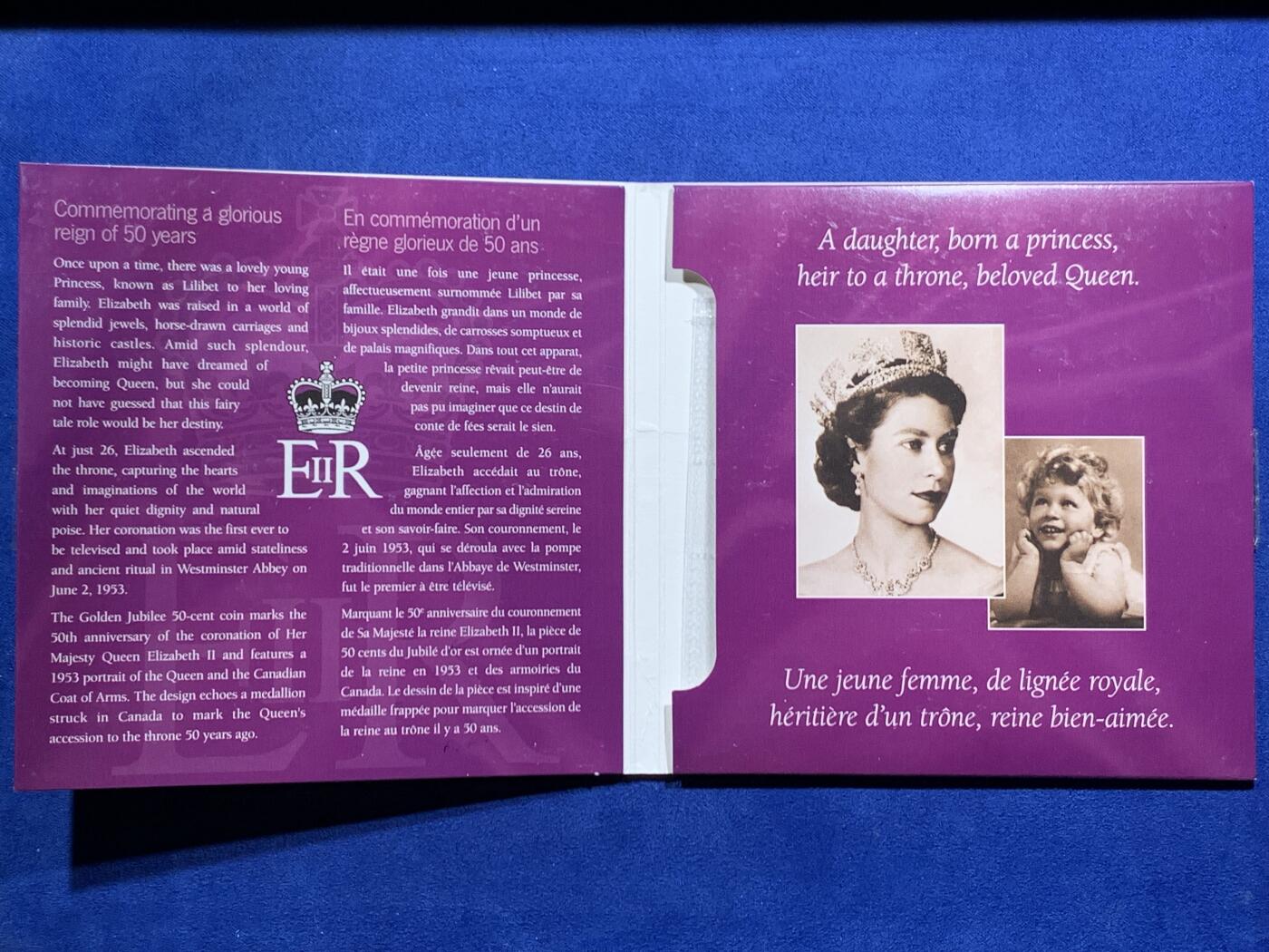 《竞宝斋》第452场 周日，周一 2场连拍 （全场包邮，欢迎送拍） 五枚一组 加拿大 2002年 50分 加拿大皇家造币厂 细节见图