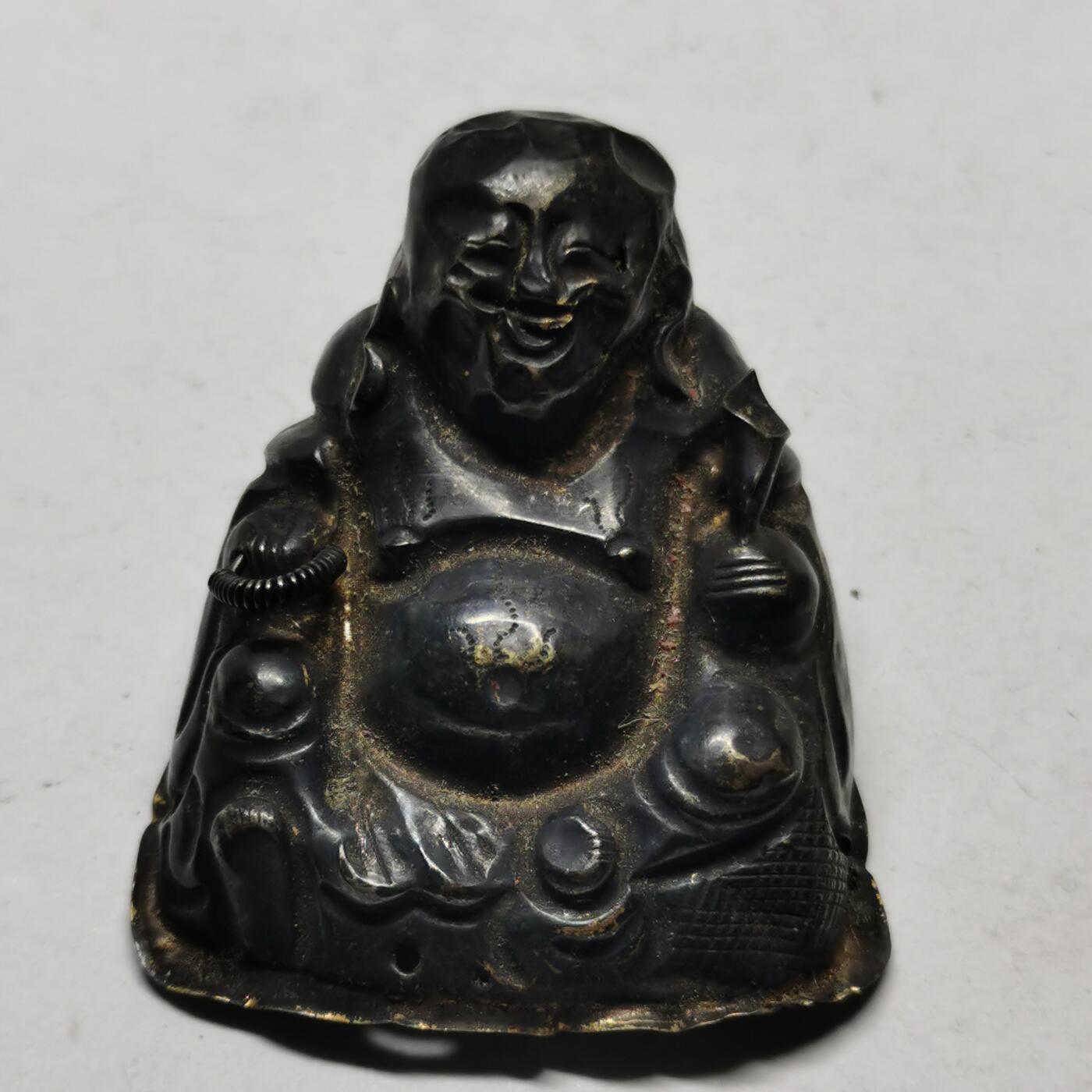 杂件专场91期 清代老银大号佛公，德记款