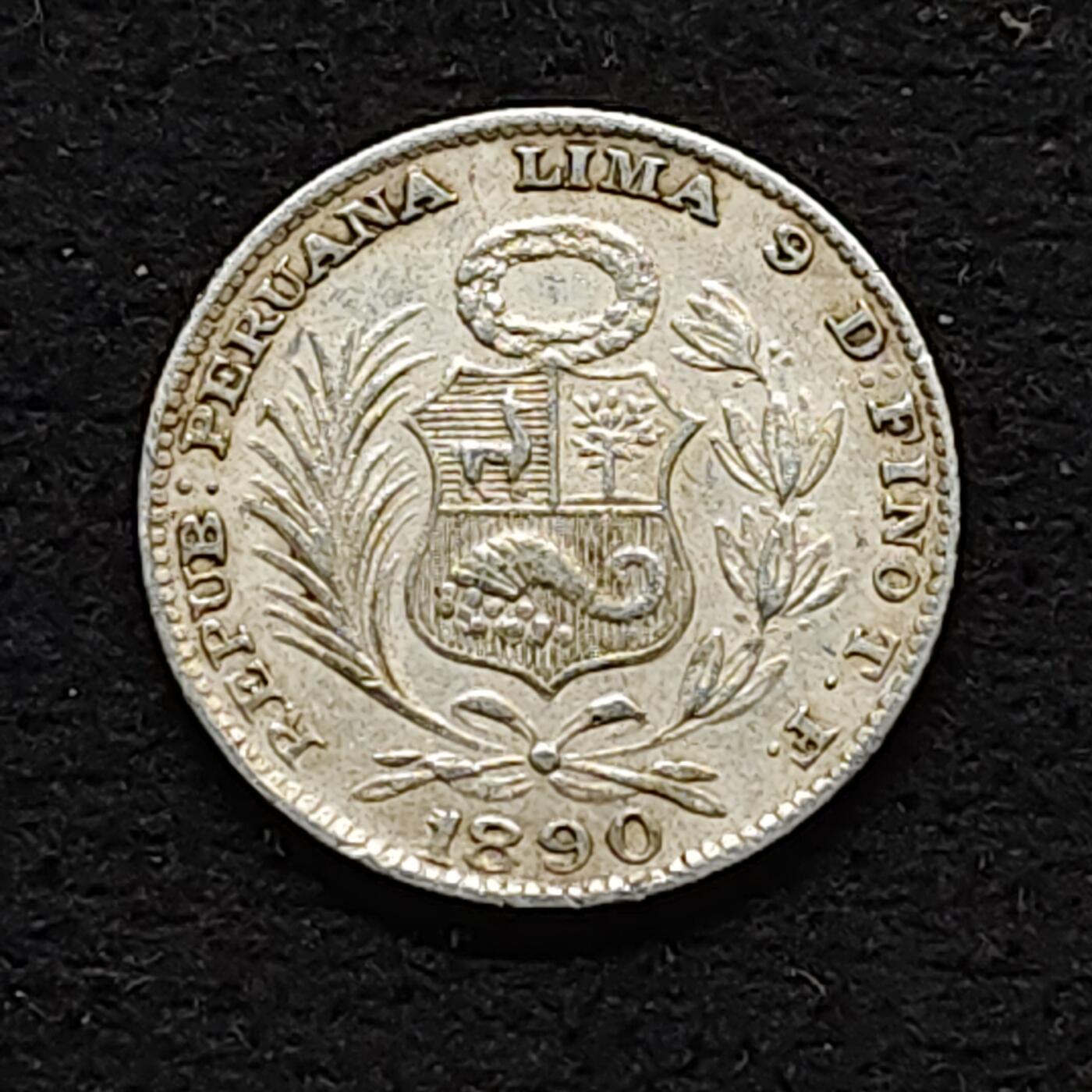 【全场包邮】纯粹捡漏拍490场（免费代拍第27场） 秘鲁1890年女神1迪诺（18毫米2克）银币