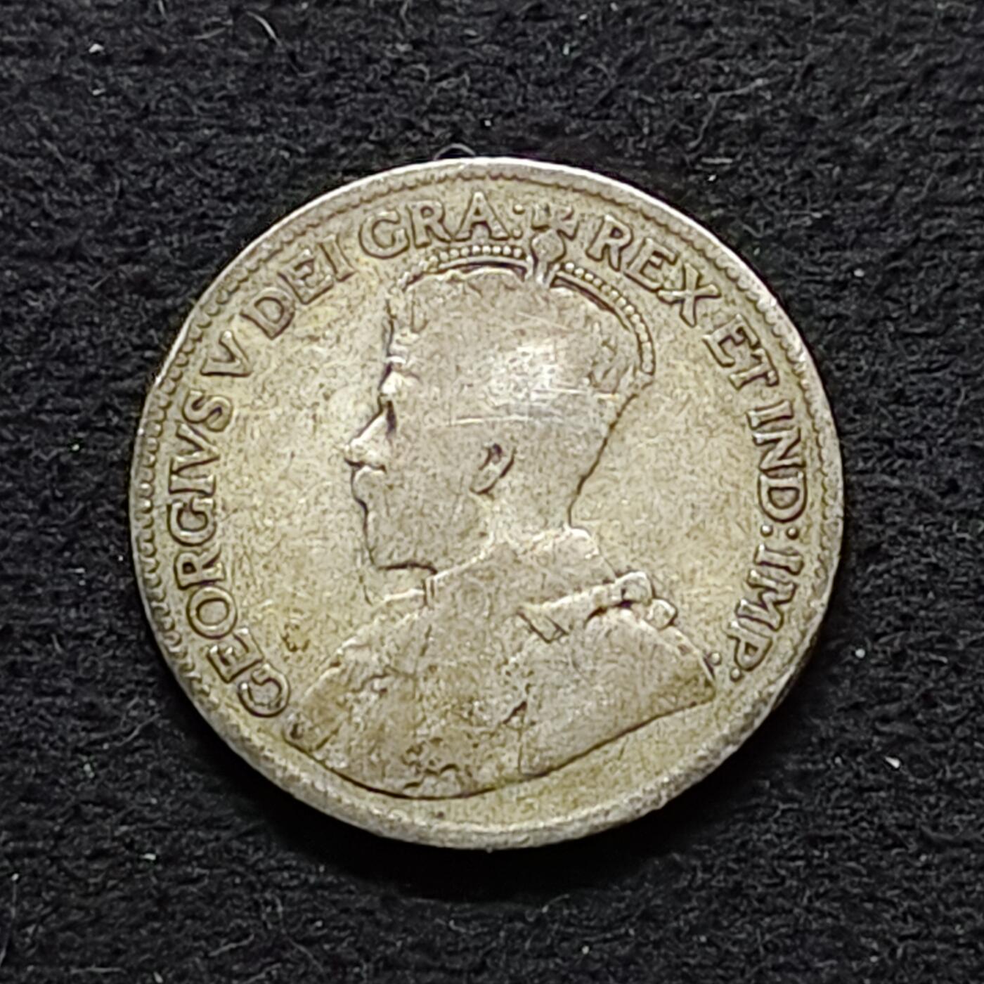 【全场包邮】纯粹捡漏拍490场（免费代拍第27场） 加拿大1917年乔治五世25分（23.62毫米5.83克）银币