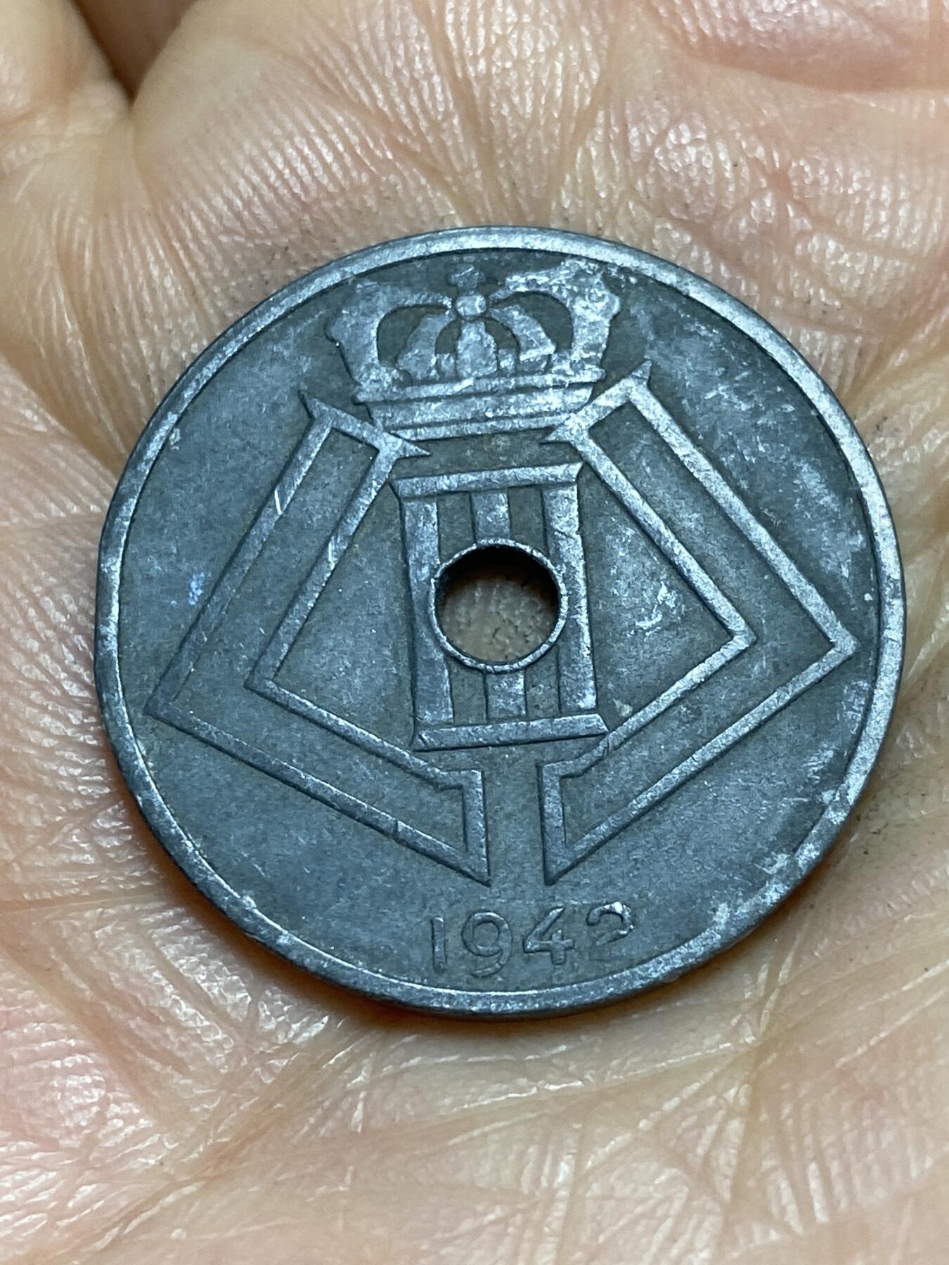 2026年第一场(总第一百七十场）外国好品散币场(免佣金) 比利时🇧🇪1942年25分(二战德国占领时期，法语–荷语版)