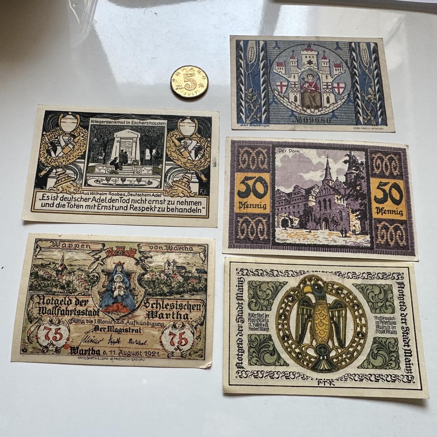 🌹外币初藏🌹🐯2025年第147场  每周二四六晚8️⃣点 接代拍 德国一战时期紧急币—19