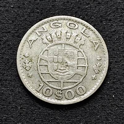 【全场包邮】纯粹捡漏拍490场（免费代拍第27场） - 葡属安哥拉1955年10埃斯库多（24毫米5克）银币
