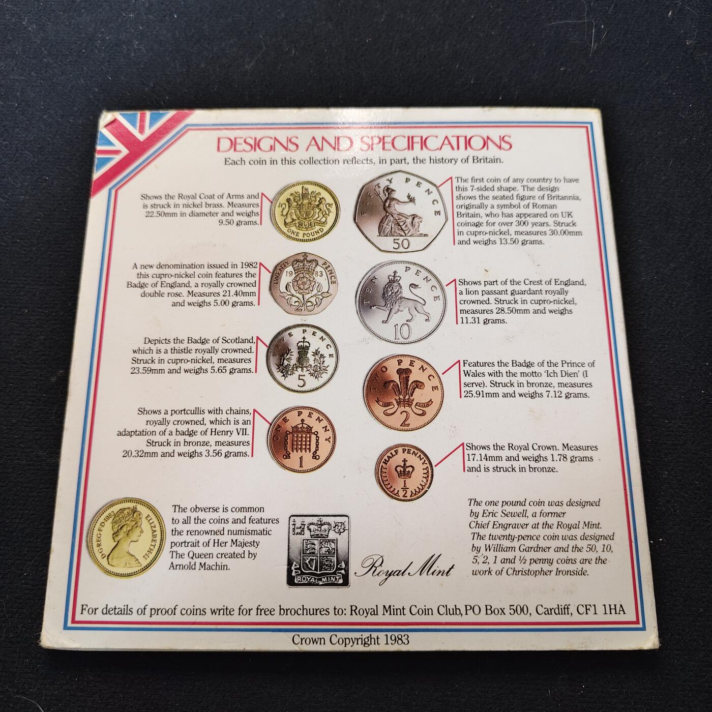 【全场包邮】纯粹捡漏拍491场（免费代拍第28场） 英国1983年官方封装套币