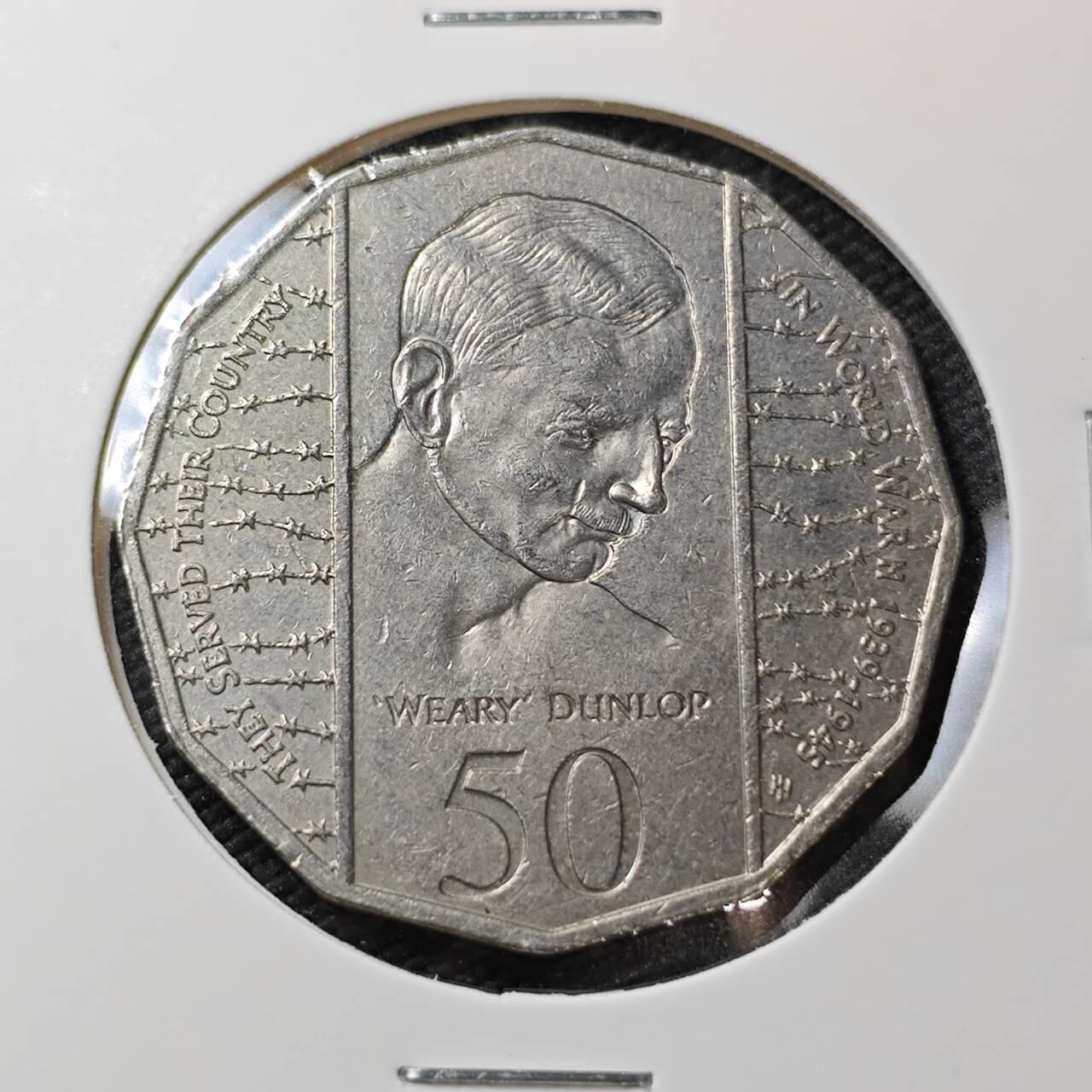 KK钱币收藏小铺 《套币 好品/批量散币专场》  2月预留时间 周末发货 1995  澳大利亚50便士纪念币