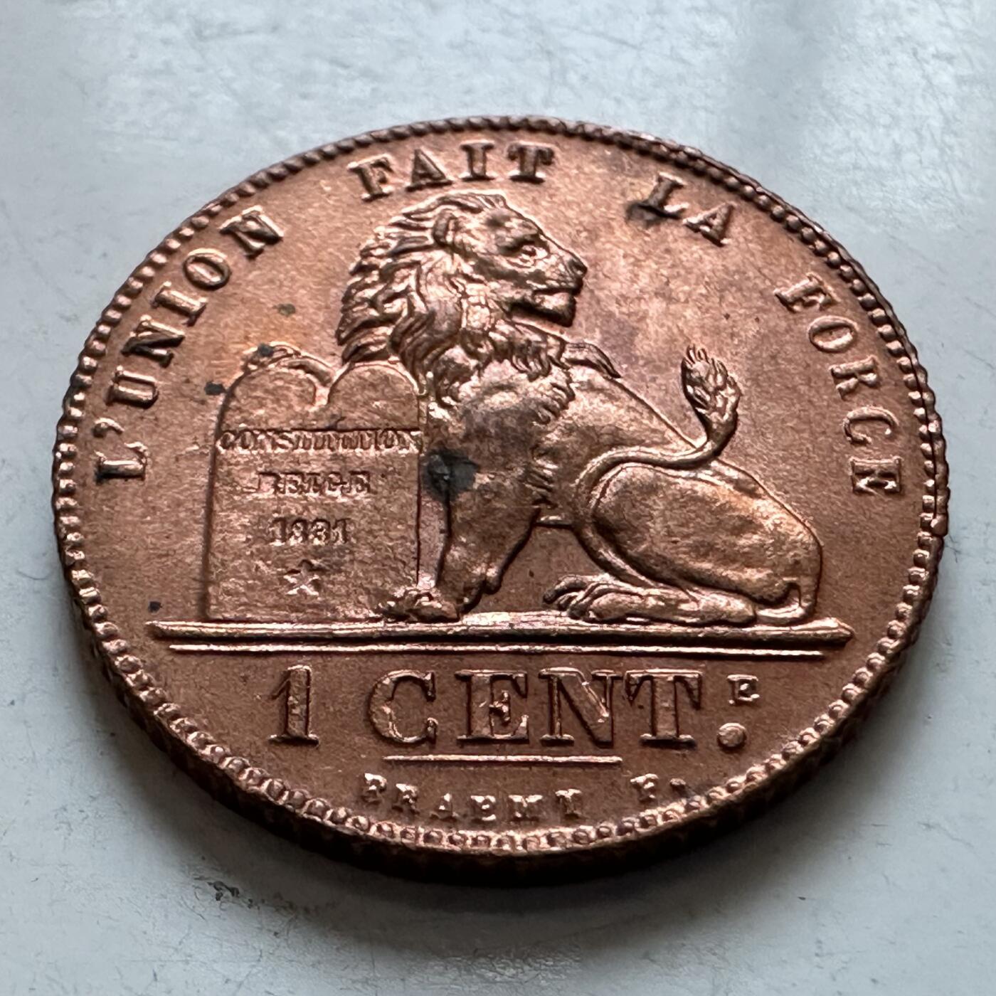 🌹外币初藏🌹🐯2025年第147场  每周二四六晚8️⃣点 接代拍 比利时1912年一分 少见原光品相