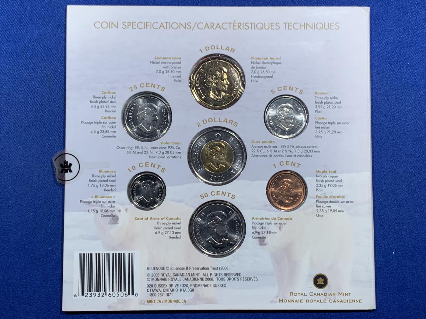 《竞宝斋》第452场 周日，周一 2场连拍 （全场包邮，欢迎送拍） 加拿大 2006年 oh！canada加拿大皇家造币厂7枚套币年册