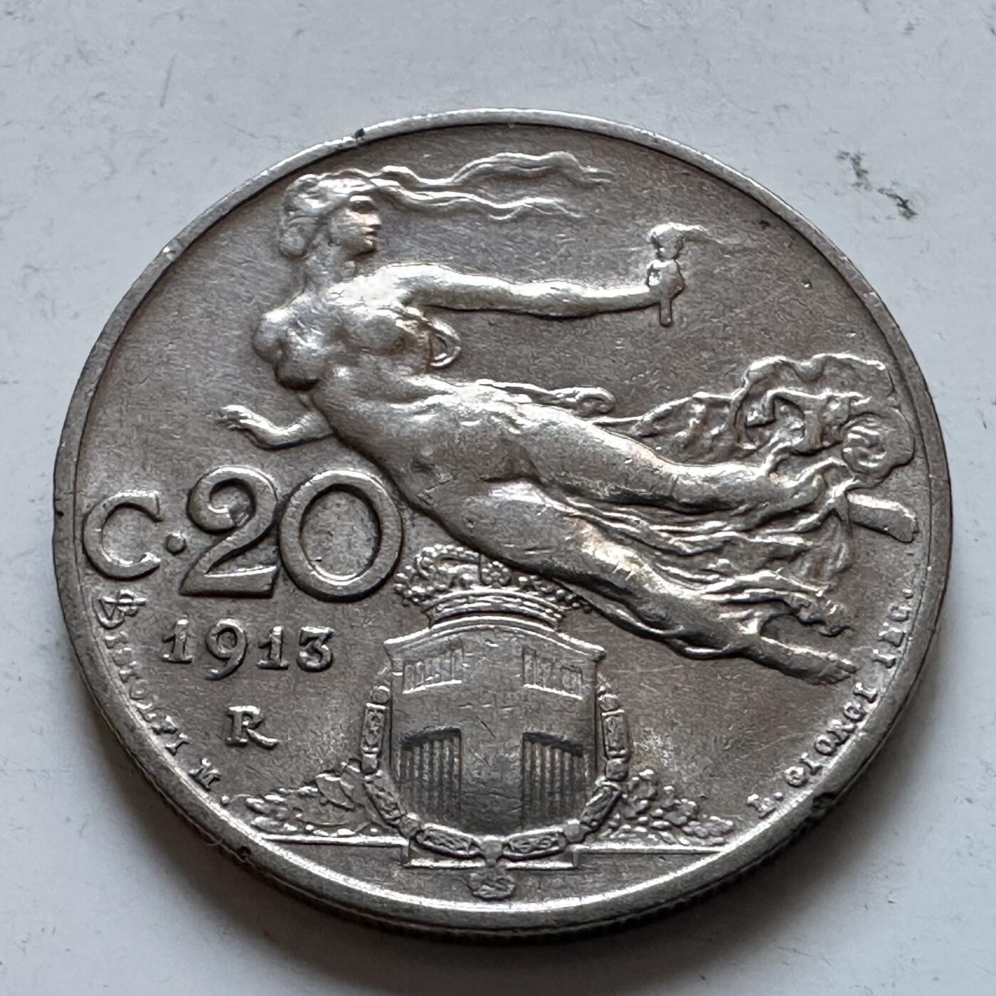 🌹外币初藏🌹🐯2025年第147场  每周二四六晚8️⃣点 接代拍 意大利1913年飞天20分