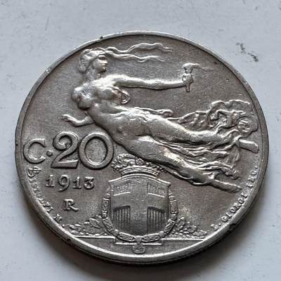 🌹外币初藏🌹🐯2025年第147场  每周二四六晚8️⃣点 接代拍 - 意大利1913年飞天20分