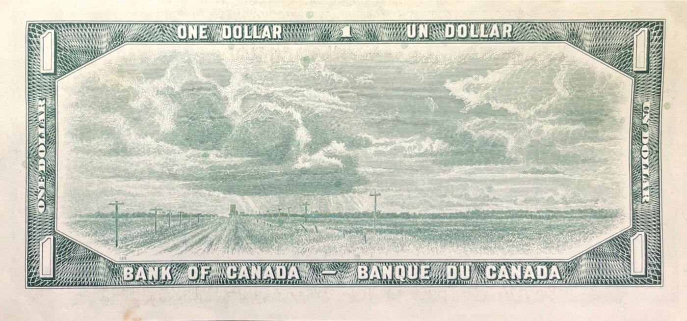 回流1228 加拿大1954年1元纸币（伊丽莎白二世版）西部风貌