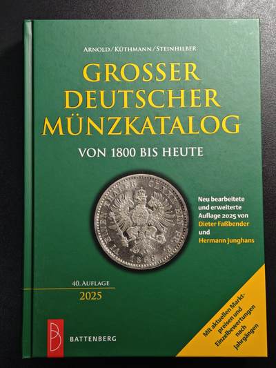 【德藏】世界币章拍卖第159期(元旦专场拍卖) - 近乎全新 2025年德国巴滕贝格大目录 1800年-至今！精装硬壳 全书约728页
