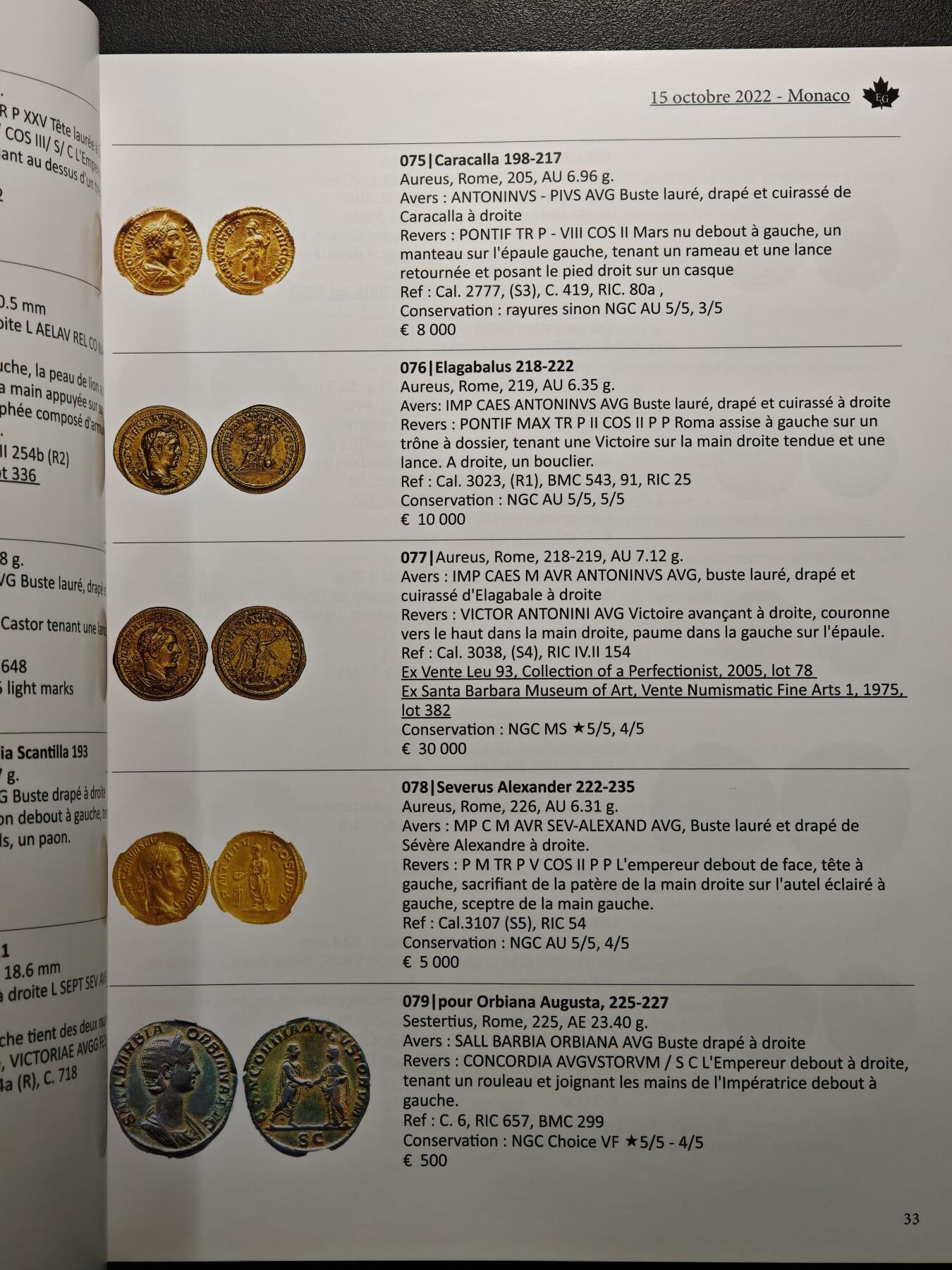 【德藏】世界币章拍卖第159期(元旦专场拍卖) 2022年 MONACO钱币拍卖会图录 全彩铜板纸印刷 全书约224页