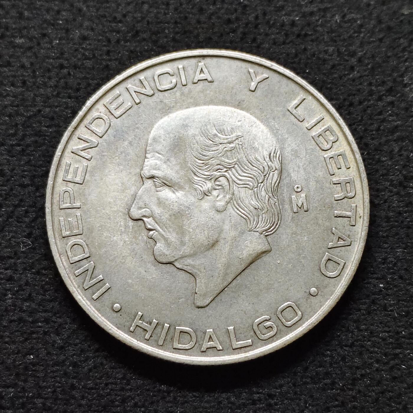 【全场包邮】纯粹捡漏拍491场（免费代拍第28场） 墨西哥1956年伊达尔戈5比索（37毫米18.55克）银币