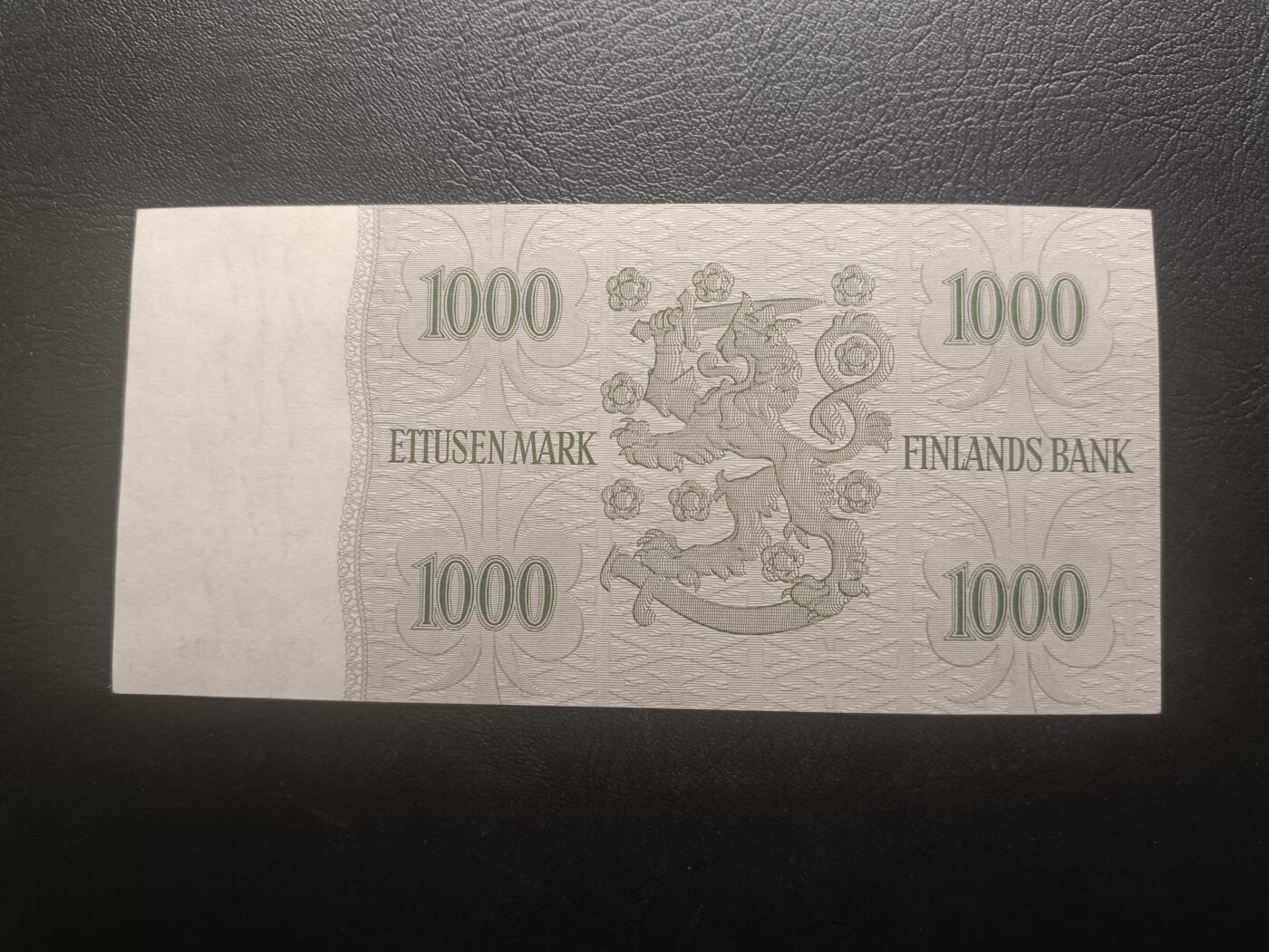 2026首期，总第211期 芬兰1955版1000马克AUNC，政治家帕斯基韦，少见早期旧币制品种
