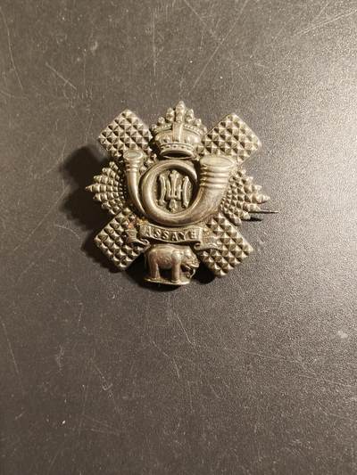 老王徽章第172期 - 英国苏格兰高地轻步兵团帽徽    一战时期