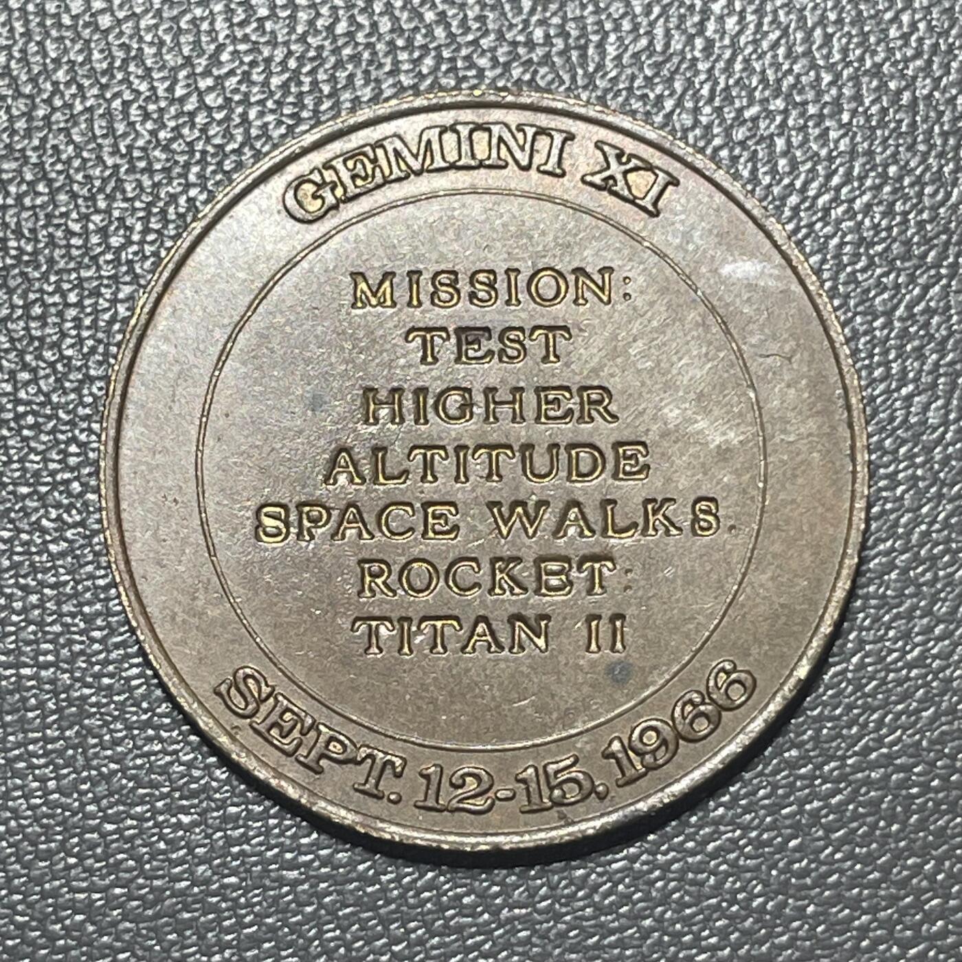 回流1228 美国1966年NASA双子座11号（Gemini XI）任务纪念章