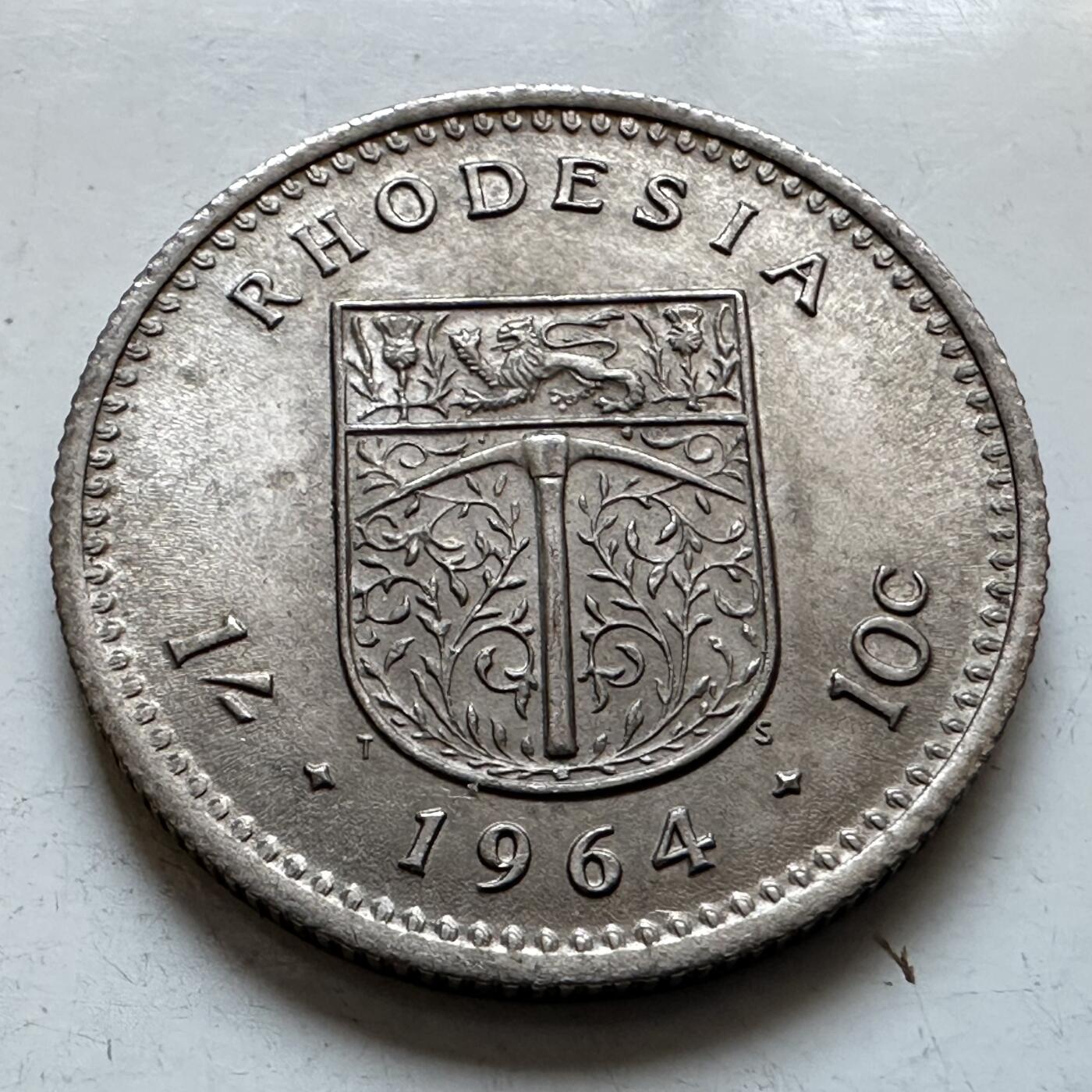 🌹外币初藏🌹🐯2025年第147场  每周二四六晚8️⃣点 接代拍 罗得西亚1964年十分