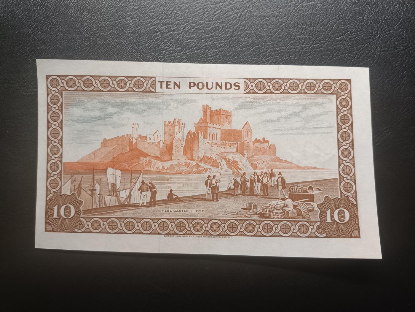 2026首期，总第211期 马恩岛1972版10镑AUNC，嘉德大勋章女王和19世纪的匹尔堡