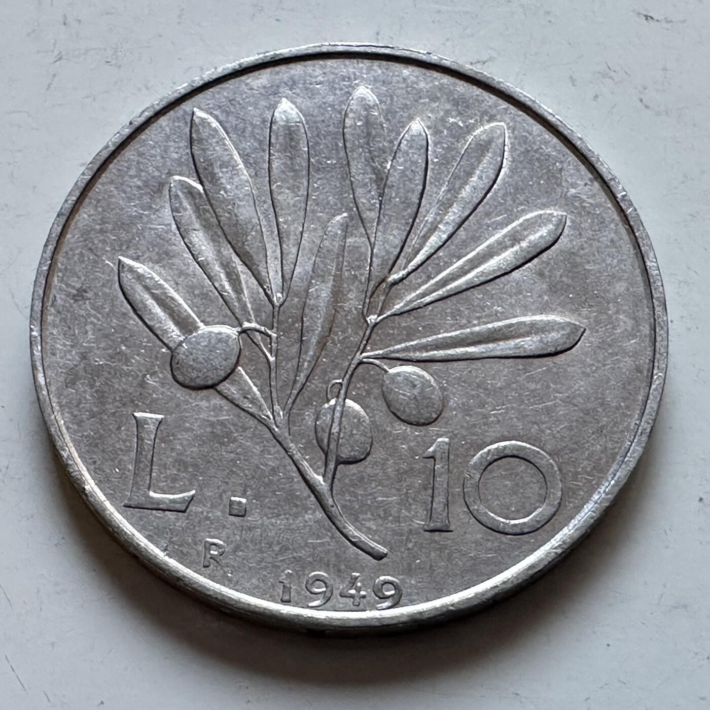 🌹外币初藏🌹🐯2025年第147场  每周二四六晚8️⃣点 接代拍 意大利1949年10里拉