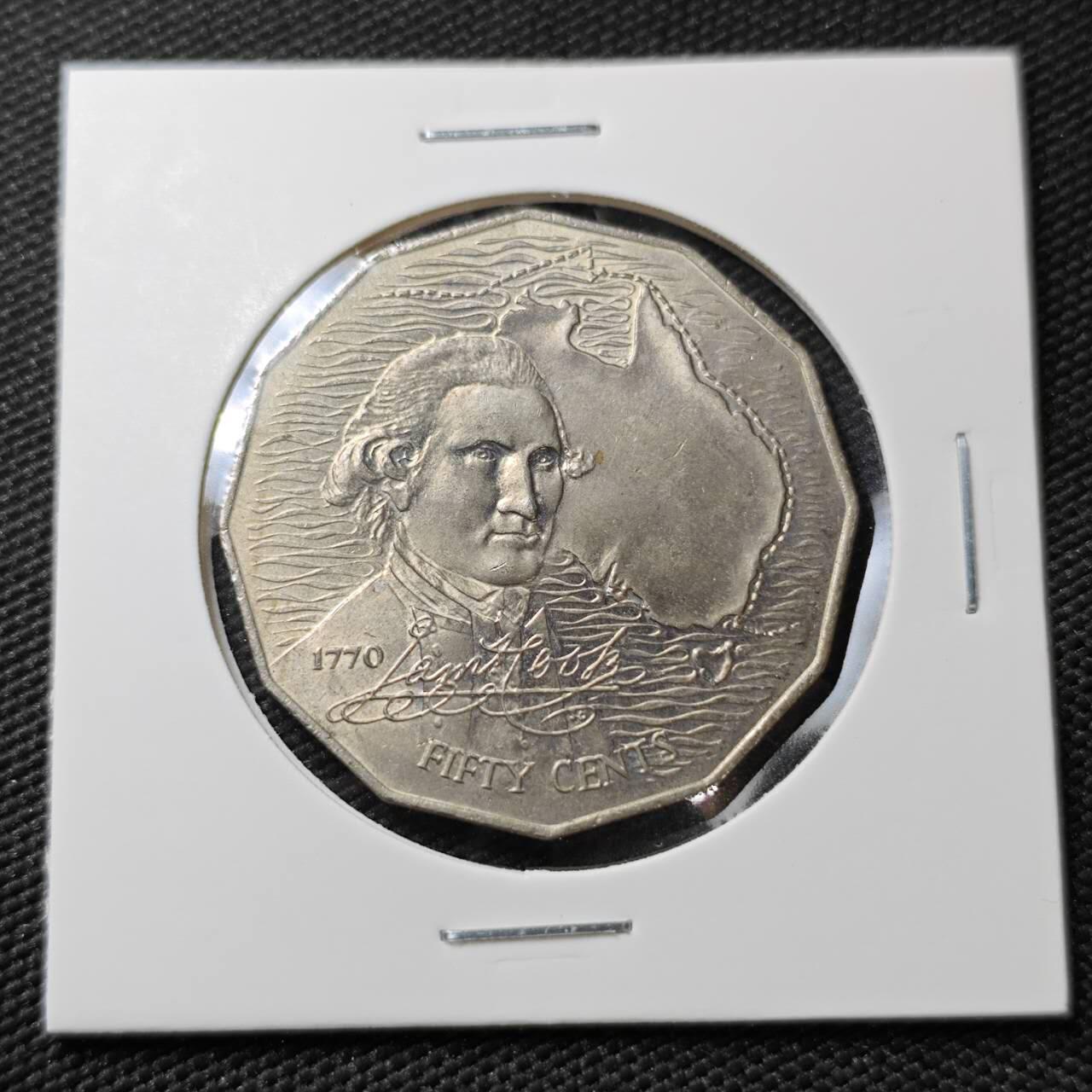 KK钱币收藏小铺 《套币 好品/批量散币专场》  2月预留时间 周末发货 1970  澳大利亚50便士纪念币