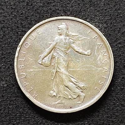 【全场包邮】纯粹捡漏拍491场（免费代拍第28场） - 法国1964年5法郎（29毫米12克）银币