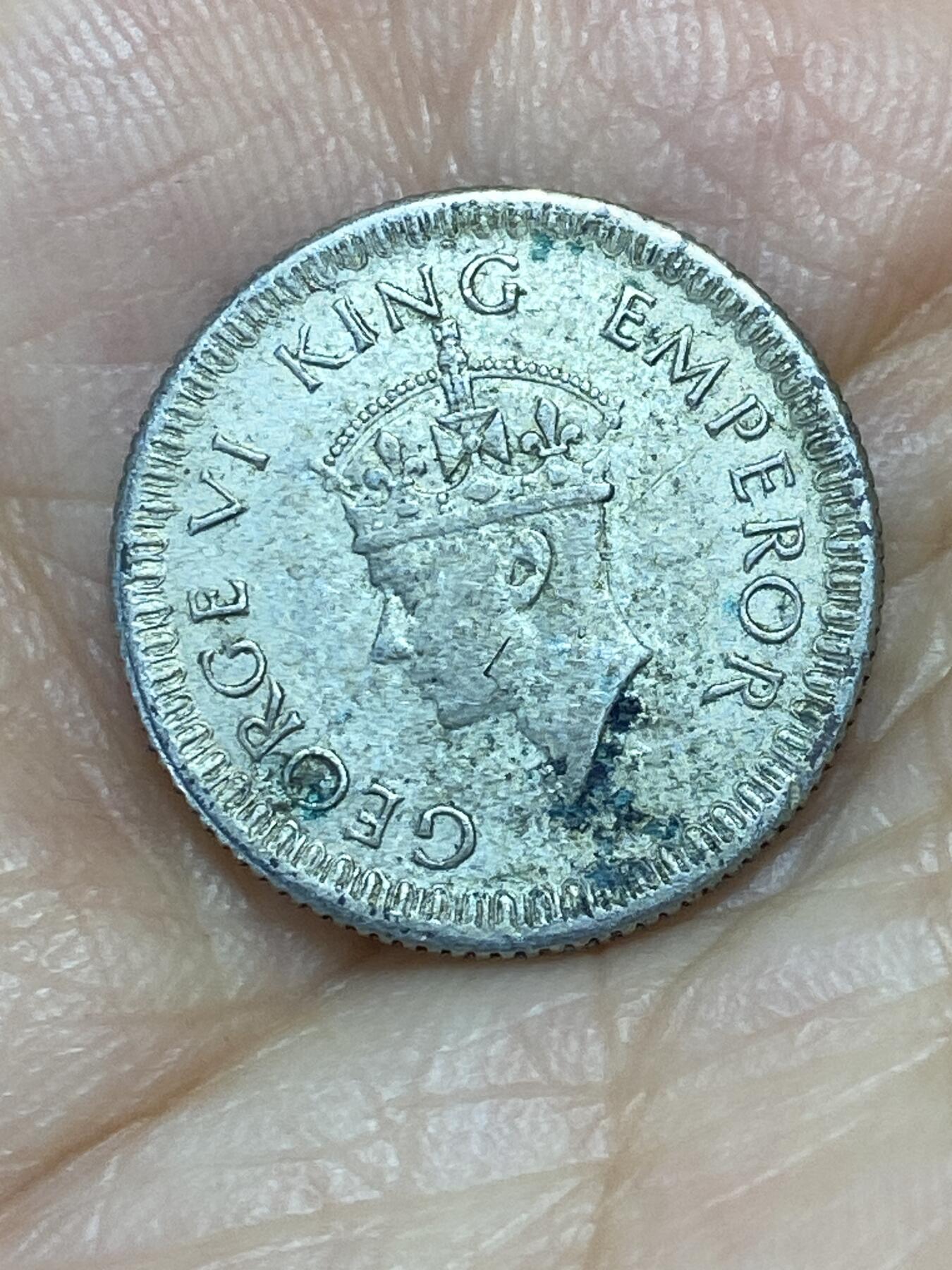 2026年第一场(总第一百七十场）外国好品散币场(免佣金) 英属印度1943年1/4卢比(乔治六世第四版，齿边，c版加尔各答造，关门年仅发行2年，500银)