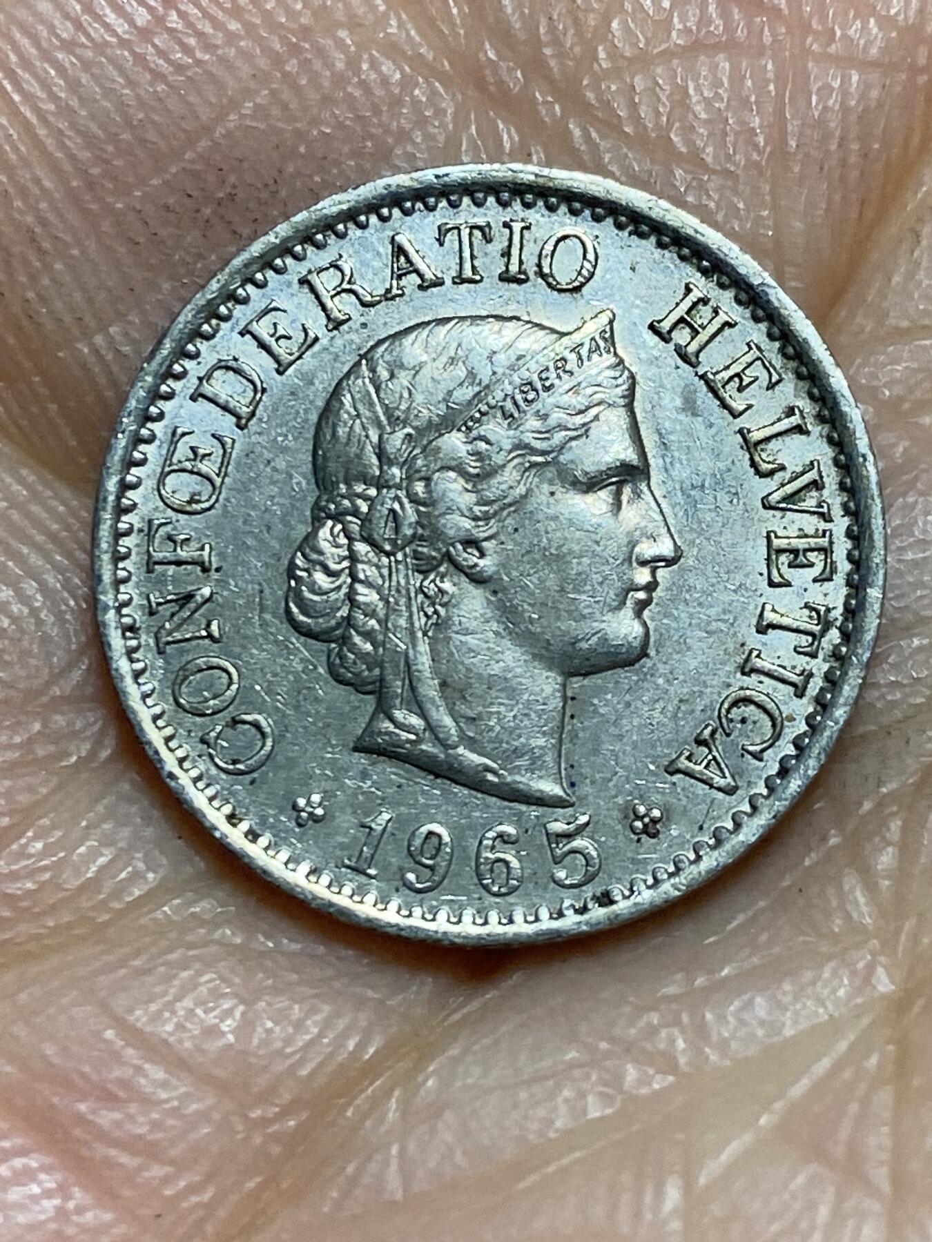 2026年第一场(总第一百七十场）外国好品散币场(免佣金) 瑞士🇨🇭1965年10拉彭(第二版，B标伯尔尼造)