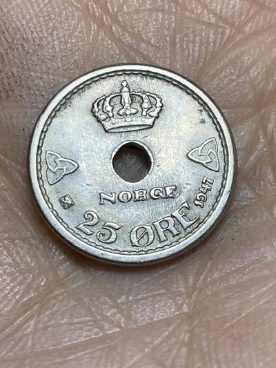 2026年第一场(总第一百七十场）外国好品散币场(免佣金) - 挪威🇳🇴1947年25欧尔(哈康七世第四版)