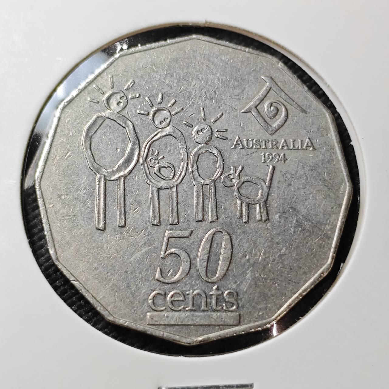 KK钱币收藏小铺 《套币 好品/批量散币专场》  2月预留时间 周末发货 1994  澳大利亚50便士纪念币