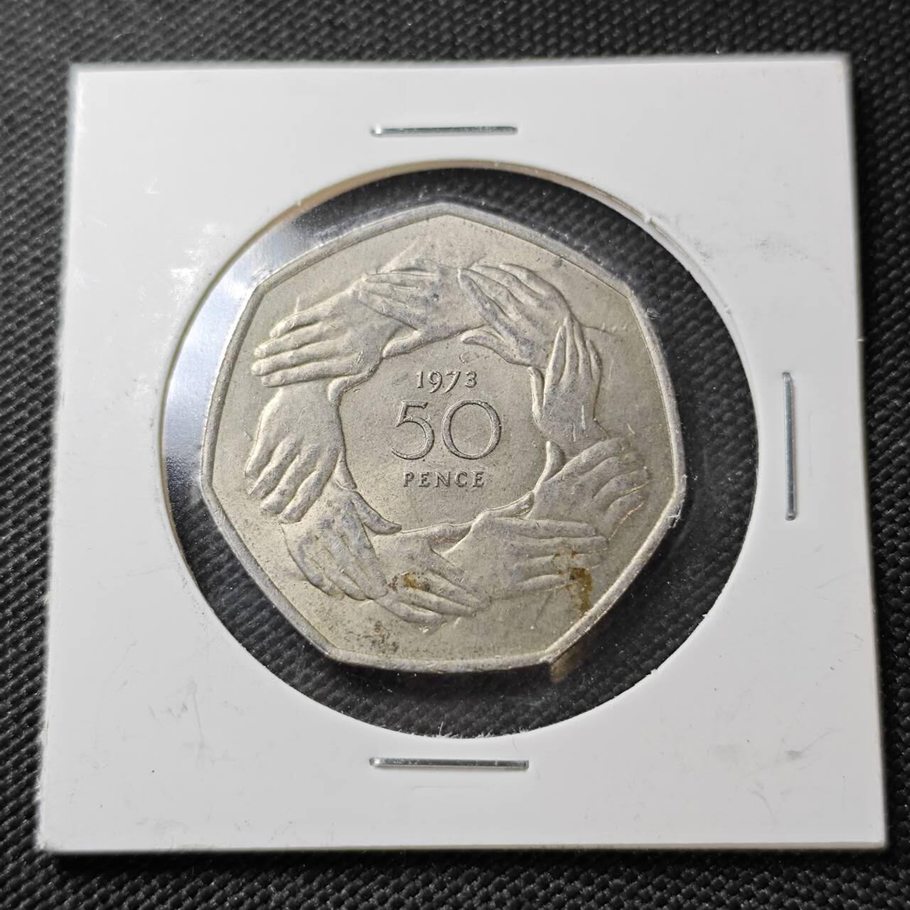 KK钱币收藏小铺 《套币 好品/批量散币专场》  2月预留时间 周末发货  英国入欧50便士纪念币