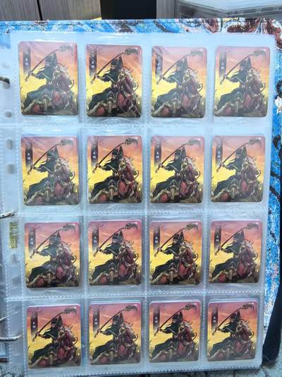 卡牌限时028期专场（24号晚21点30截拍） - 小浣熊水浒卡2021立绘小卡，五虎将16宫，关胜+林冲，共32张，原厂未拆，糖果袋