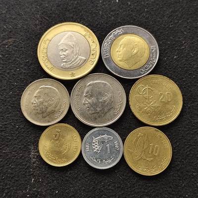 【全场包邮】纯粹捡漏拍490场（免费代拍第27场） - 摩洛哥1987-1995年8枚套币