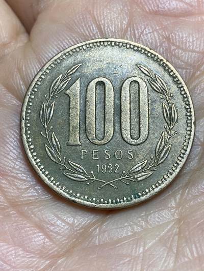 2026年第一场(总第一百七十场）外国好品散币场(免佣金) - 智利🇨🇱1992年100比索(第二版，弯尾9版)