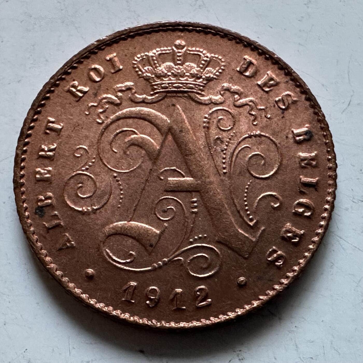 🌹外币初藏🌹🐯2025年第147场  每周二四六晚8️⃣点 接代拍 比利时1912年一分 少见原光品相