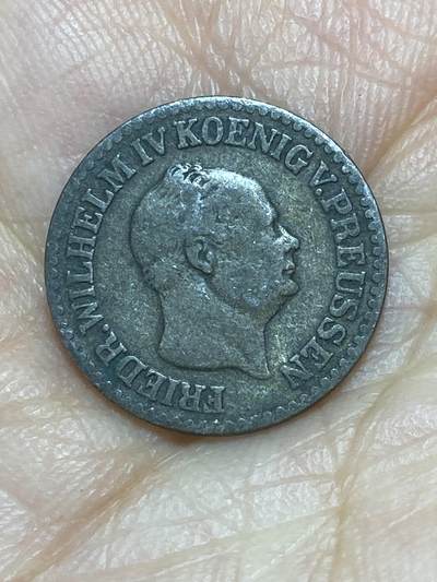 2026年第一场(总第一百七十场）外国好品散币场(免佣金) - 少见–普鲁士王国1856年1格罗申银币(弗里德里希·威廉四世时期，A标柏林造，222银)