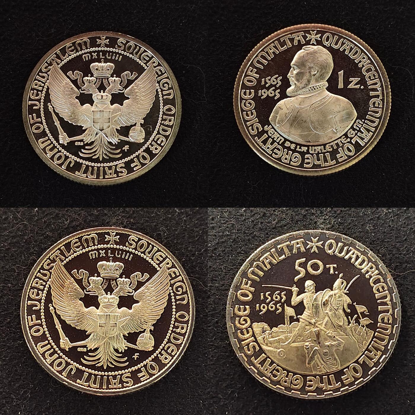 【全场包邮】纯粹捡漏拍491场（免费代拍第28场） 【少见】马耳他骑士团1965年马耳他之围400周年精制纪念套币-原盒-量3315