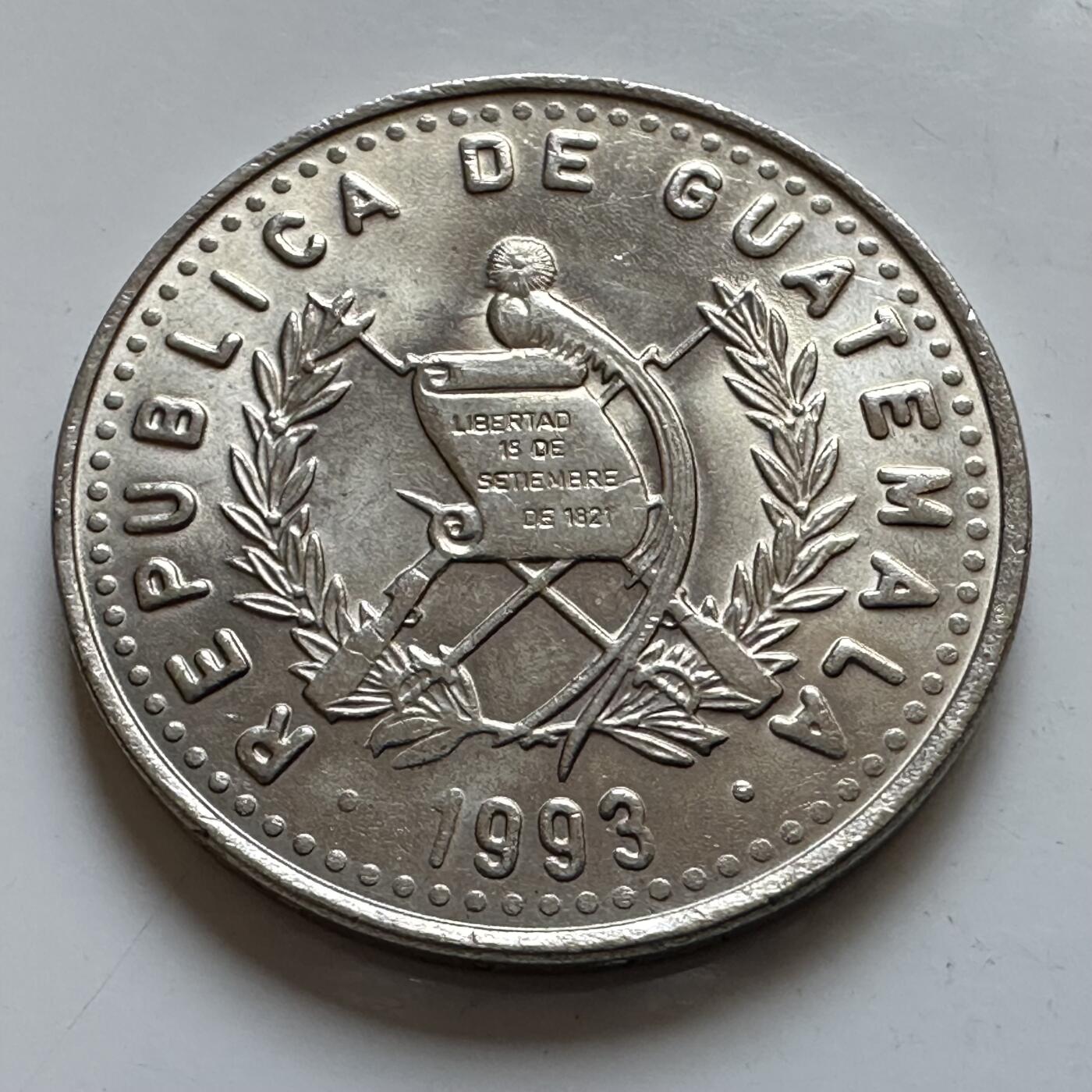 🌹外币初藏🌹🐯2025年第147场  每周二四六晚8️⃣点 接代拍 危地马拉1993年25分