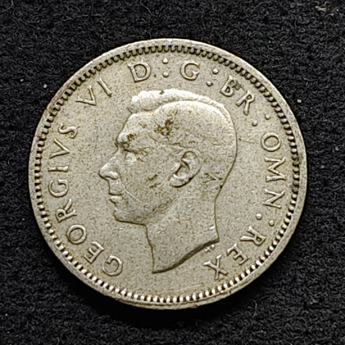 【全场包邮】纯粹捡漏拍490场（免费代拍第27场） 英国1947年乔治六世6便士（19.5毫米2.828克）银币