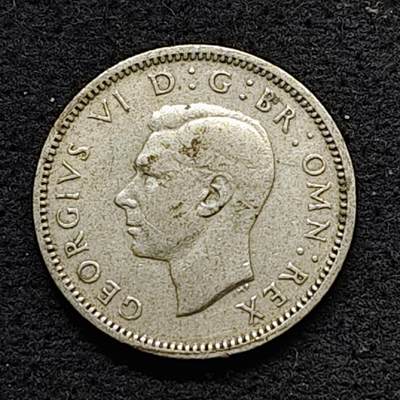 【全场包邮】纯粹捡漏拍490场（免费代拍第27场） - 英国1947年乔治六世6便士（19.5毫米2.828克）银币